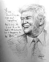 Happens to Be True - Dan Bongino Sketch - 11x14 Inch Litho, Limited Edition, Signed and numbered, (30)