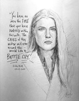 Battle Cry - Erika Kirk Sketch - 11x14 Inch Litho, Limited Edition, Signed and numbered, Until Friday Night
