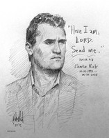 Lord, Send Me - Charlie Kirk Sketch - 11x14 Inch Litho, Limited Edition, Signed and numbered, Until Friday Night