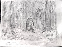Prayer at Valley Forge Sketch - Trump Sketch Original