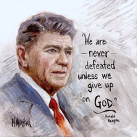 Reagan Oil Sketch Original