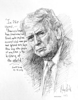 America's Heroes - Trump Sketch Original