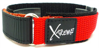 X-Treme 20mm Tough Secure Hook & Loop Nylon Watch Band Strap Gents Men's with Ring End - Red