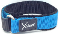 X-Treme 16mm Tough Secure Hook & Loop Nylon Watch Band Strap Ladies Women's with Ring End - Light Blue