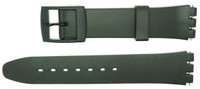ATLO 17mm (20mm) Sized Replacement Strap, Compatible for Swatch® Watch - Black