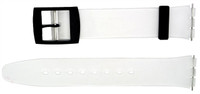 ATLO 16mm (19mm) Sized Replacement Strap, Thin Type, Compatible for Swatch® Skin Watch - Clear
