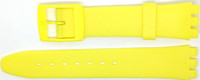 ATLO 17mm (20mm) Sized Resin Strap Compatible for Swatch® Watch - Yellow - RG14Y