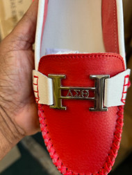 RED AND WHITE LOAFER