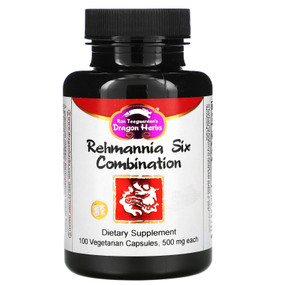 Buy Rehmannia Six Combination 500 mg 100 Veggie Caps Dragon Herbs Online, UK Delivery, Kidney 