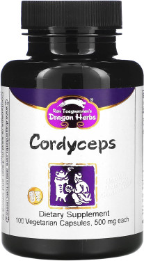 Buy Cordyceps 500 mg 100 Veggie Caps Dragon Herbs Online, UK Delivery, Immune Support Mushrooms