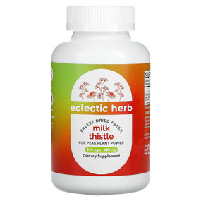 Buy Milk Thistle 600 mg 240 Non-GMO Veggie Caps Eclectic Institute Online, UK Delivery, Milk Thistle Silymarin Liver Cleanse Detox Cleansing