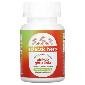 Buy Ginkgo Gotu Kola 275 mg 90 Non-GMO Veggie Caps Eclectic Institute Online, UK Delivery, Women's Supplements 