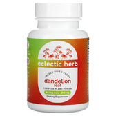 Buy Dandelion Leaf 150mg 90 Non-GMO Veggie Caps Eclectic Institute Online, UK Delivery, Herbal Remedy Natural Treatment