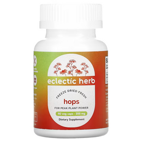 Buy Hops 200 mg 90 Non-GMO Veggie Caps Eclectic Institute Online, UK Delivery, Herbal Remedy Natural Treatment