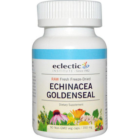 Buy Echinacea Goldenseal 350 mg 90 Non-GMO vCaps Eclectic Institute Online, UK Delivery