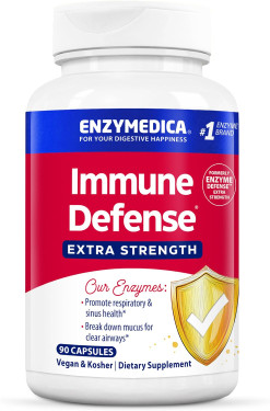 Buy Enzyme Defense Extra Strength 90 Caps Enzymedica Online, UK Delivery, Cold Flu Remedy Relief Immune Support Formulas