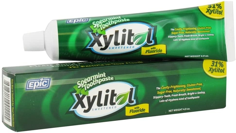 Buy Xylitol Sweetened Spearmint Toothpaste with Fluoride 4.9 oz Epic