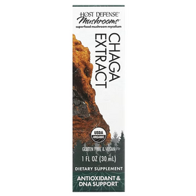 Host Defense Chaga Extract 1 oz (30 ml) Fungi Perfecti, Antioxidant, UK Supplements