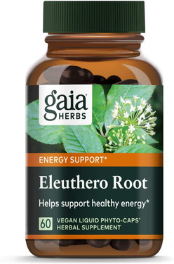 Buy DailyWellness Eleuthero Root 60 Vegetarian Liquid Phyto-Caps Gaia Herbs Online, UK Delivery, Cold Flu Remedy Relief Viral Treatment Ginseng Eleuthero Immune Support