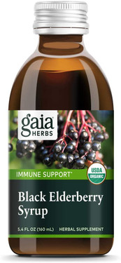 Buy Rapid Relief Black Elderberry Syrup 5.4 oz (160 ml) Gaia Herbs Online, UK Delivery, Cold Flu Remedy Relief Immune Support Formulas