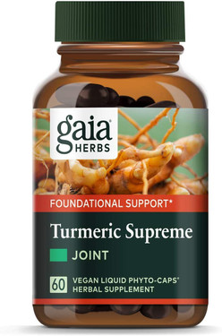 Buy Turmeric Supreme Joint 60 Caps Gaia Herbs Online, UK Delivery, Joints Ligaments tendons cartilage Joint Pain Relief 