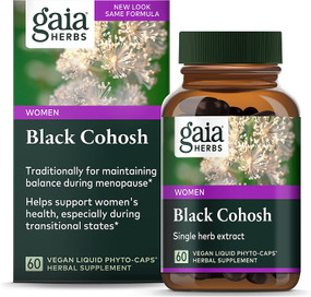 Buy Single Herbs Black Cohosh 60 Vegetarian Liquid Phyto-Caps Gaia Herbs Online, UK Delivery, Women's Supplements Black Cohosh Menopause Symptoms Treatment Mood Swings Remedy Night Sweating Relief