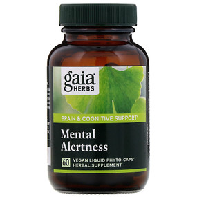 Buy DailyWellness Mental Alertness 60 Vegetarian Liquid Phyto-Caps Gaia Herbs Online, UK Delivery