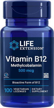 UK Buy Life Extension, Vitamin B12, 500 mcg 100 Lozenges, Energy