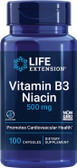 UK Buy Life Extension, Vitamin B3 Niacin 500 mg, 100 Caps, Energy