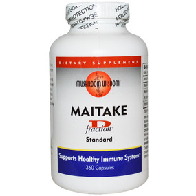 Buy Mushroom Wisdom Maitake D-Fraction 360 Caps Grifron Maitake Online, UK Delivery, Immune Support Mushrooms