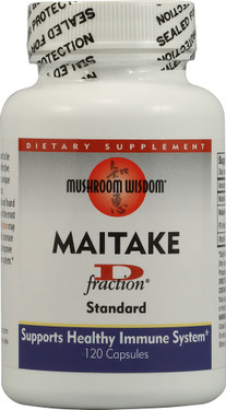 Buy Mushroom Wisdom Maitake D Fraction Standard 120 Caps Grifron Maitake Online, UK Delivery