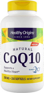 Buy CoQ10 ( Kaneka Q10 ) 200 mg 150 sGels Healthy Origins Online, UK Delivery, Coenzyme Q10