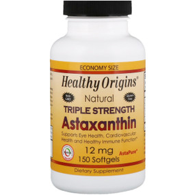 Healthy Origins, Astaxanthin 12mg, Triple Strength, 150 Softgels, UK Shop 