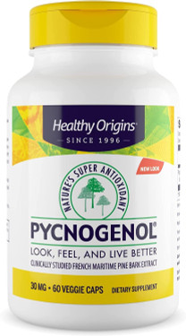 Buy Pycnogenol 30 mg 60 Veggie Caps Healthy Origins Online, UK Delivery