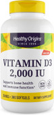 Buy Vitamin D3 2 000 IU 360 sGels Healthy Origins Online, UK Delivery,