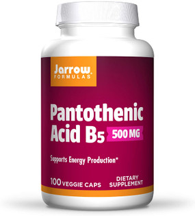 Buy Pantothenic Acid B5 500 mg 100 Caps Jarrow Online, UK Delivery, Vitamin B5 Pantothenic Acid