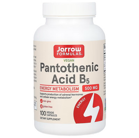 Buy Pantothenic Acid B5 500 mg 100 Caps Jarrow Online, UK Delivery, Vitamin B5 Pantothenic Acid