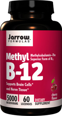 Buy Methyl B-12 Cherry Flavor 5000 mcg 60 Lozenges Jarrow Online, UK Delivery, Vitamin B12