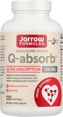 Buy Q-absorb Co-Q10 100 mg 120 sGels Jarrow Online, UK Delivery, Coenzyme Q10