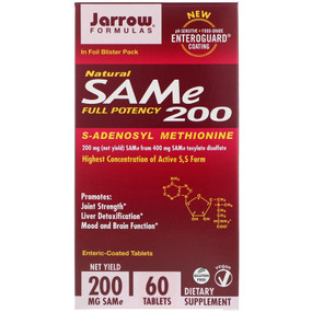 Buy Natural SAM-e 200 200mg 60 Tabs Jarrow Online, UK Delivery, Substance Abuse Detox Supplements Addiction Treatment S-Adenosyl Methionine SAME