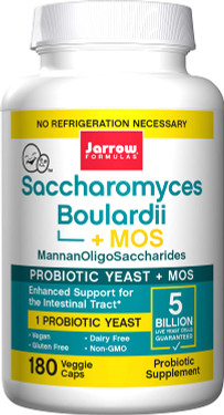 Buy Saccharomyces Boulardii + MOS 180 Veggie Caps Jarrow Online, UK Delivery, Probiotics Saccharomyces Boulardii 