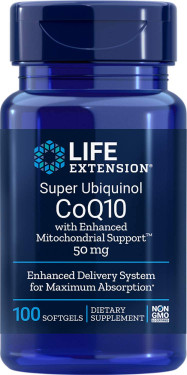 Super Ubiquinol CoQ10 50 mg 100 Softgels, Life Extension, UK Shop