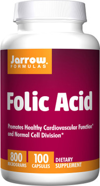 Buy Folic Acid 800 mcg 100 Caps Jarrow Online, UK Delivery, Folic Acid Prenatal Vitamin Pregnancy