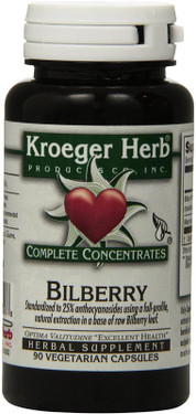 Buy Bilberry 90 Veggie Caps Kroeger Herb Co Online, UK Delivery, Eye Support Supplements Vision Care Bilberry
