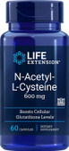 Buy N-Acetyl-L-Cysteine 600 mg 60 Veggie Caps Life Extension Online, UK Delivery, Amino Acid