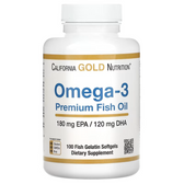 Buy Omega-3 Premium Fish Oil 100 Fish Gelatin sGels Madre Labs Online, UK Delivery, EFA Omega EPA DHA