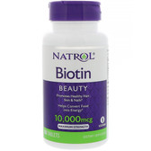Biotin 10000 mcg 100 Tabs Natrol, for Hair, Skin, Nails, UK Store