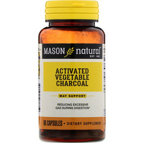 Buy Activated Vegetable Charcoal 60 Caps Mason Vitamins Online, UK Delivery, Mineral Supplements