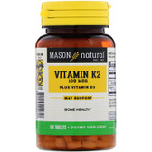 Buy K2 Plus D3 100 mcg/1000 IU 100 Tabs Mason Vitamins Online, UK Delivery, Vitamin K