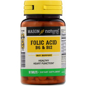 Buy Folic Acid B-6 & B-12 90 Tabs Mason Vitamins Online, UK Delivery, Vitamin B